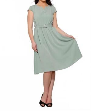 NEW ORCHID BLOOM plain swing dress in aqua